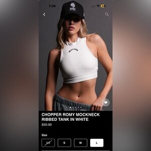 Darc Sport White Sleeveless Crop Top